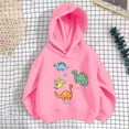 thumbnail image 4 of Toddler Boys Graphic Hoodie Cute Pullover Long Sleeve Casual Kids Cotton Sweatshirt Pink 6 T, 4 of 9
