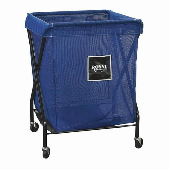 Royal Basket Trucks X-Frame Cart,8 Bu,Blue Mesh G08-BBX-XMA-3ONN