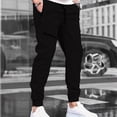 thumbnail image 2 of OSOLU Solid Color 2025 Men's Fashion Ankle-Tied Fashion Zipper Drawstring Casual Pants Trousers Daily Relaxed Fit Breathable Bottoms, 2 of 4