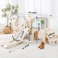 thumbnail image 4 of BUYWAY Toddler Swing and Slide, 12 in 1 Kids Slide Playset with Climber,  Indoor Outdoor Backyard Playground Blue Yellow, 4 of 8