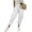 White, variant on QSXADF Women's High Waist Pants Casual Straight Leg Pants Stretch Straight Leg Pants with Drawstring Elastic Waistband for Daily Comfortable Summer Women's Casual Long Trousers