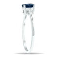 thumbnail image 3 of SZUL Women's Sapphire and Diamond Sparkle Ring in 10K White Gold, 3 of 5