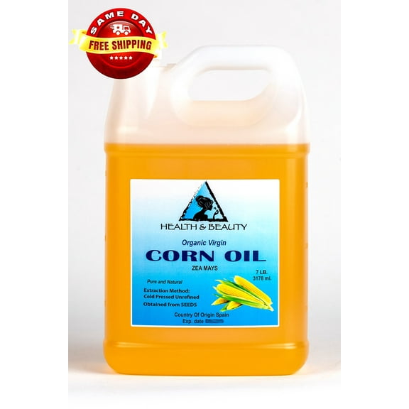 Corn / maize oil organic unrefined virgin cold pressed raw premium pure 7 lb