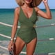 thumbnail image 4 of Traje de baño de una pieza para mujer, traje de baño de color liso con tirantes, cómodo, bikini, traje de baño de moda playera para mujer, trajes de baño de una pieza para mujer, trajes de baño para m, 4 of 7