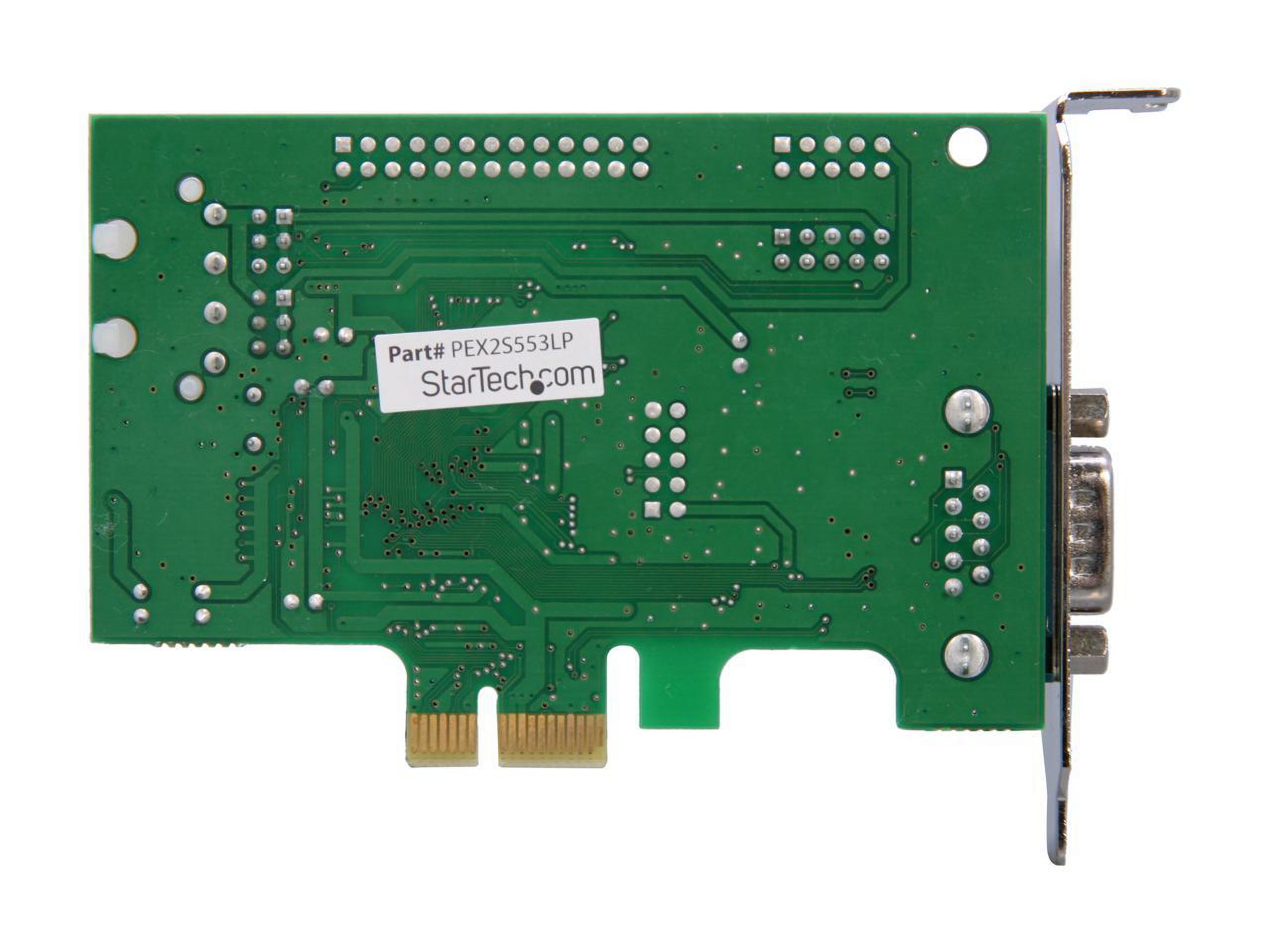 StarTech 2 Port Low-Profile Native RS232 PCI Express Serial Card with 16550 UART - image 4 of 5