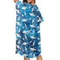thumbnail image 4 of HELLHERO Colorful Shark Pattern Bathing Suit Cover Up Cardigan High Quality Fabrics Lightweight Bathing Suit Coverups, 4 of 6