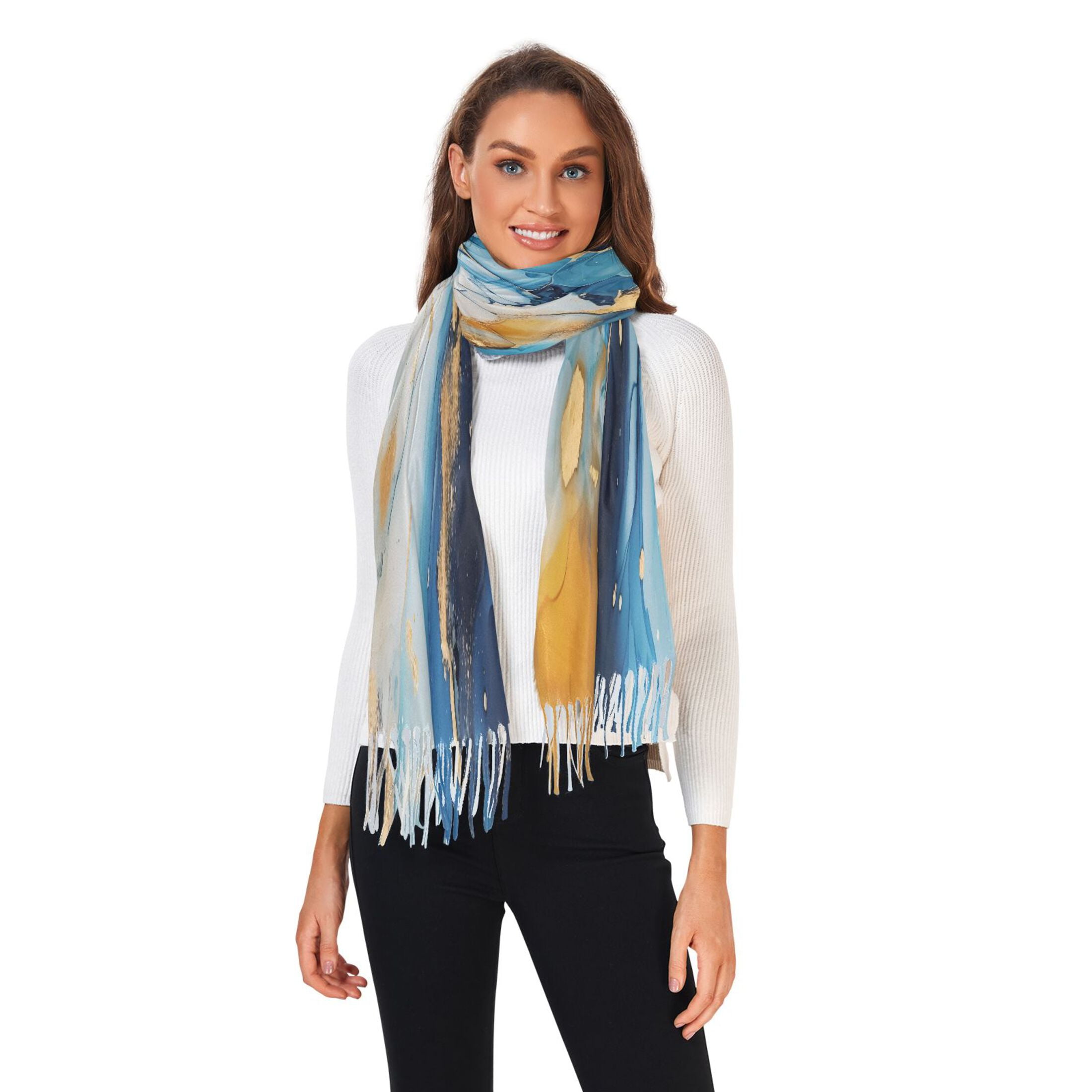 Winter Scarves for Women Cow Print Fashion Pashmina Shawl Wraps
