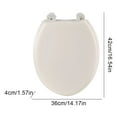 thumbnail image 3 of Yibooy Toilet Seat Round，Comfortable Potty Seat，Plastic Toilet Seat with Soft Close, Easy Install and Clean(White), 3 of 7