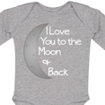 thumbnail image 4 of Inktastic I Love You to the Moon & Back. Boys or Girls Long Sleeve Baby Bodysuit, 4 of 5
