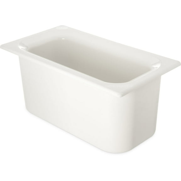 CARLISLE CM110202 Third Size Food Pan, 4 Qt Cap, White