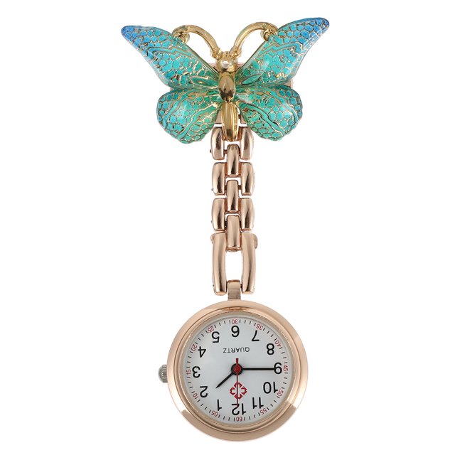 MasteelfCA Montre Colorée pour Femmes Décor Clip Infirmière Broche Montre Poche Suspendue