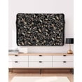 thumbnail image 3 of Outdoor TV Cover 30 to 32 Inch Weatherproof, Abstract Vintage Paisley Waterproof TV Screen Protector for Outside Decor with Zipper and Pocket 30"L x 19"H&nbsp; , Boho Floral Texture Black Brown, 3 of 7