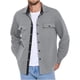 thumbnail image 1 of pstuiky hombres de manga larga, Chaquetas casuales para hombre, chaquetas ligeras de manga larga, chaquetas acolchadas, camisetas/camisas de manga larga con solapa salir tops l, 1 of 8