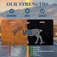 thumbnail image 7 of 1 Pcs 2D Flat License Plate Covers & Frames, Tattooed Reindeer For Decorative Front, Waterproof For Decoration Aluminum License Plate Covers & Frames Cover For Men Women, 12" X 6", 7 of 7