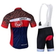 thumbnail image 1 of Lixada Summer Cycle Jersey Set Short Sleeve Bicycle Shirt and Padded Bib Shorts Breathable MTB Bike Riding Biking Cycle Suit, 1 of 4