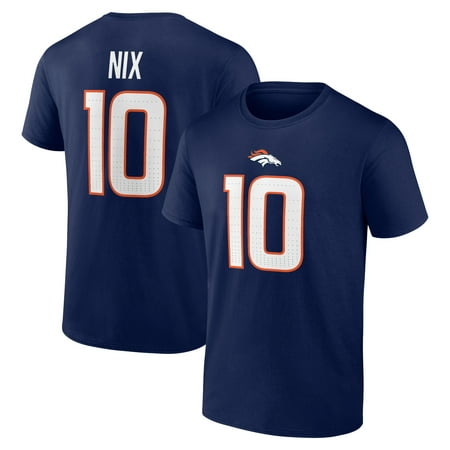 NFL Bo Nix Denver Broncos Mens Name & Number Short Sleeve Tee
