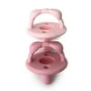 Itzy Ritzy Sweetie Soother Pacifier Set of 2 - Silicone with Collapsible Handle & Two Air Holes Pink