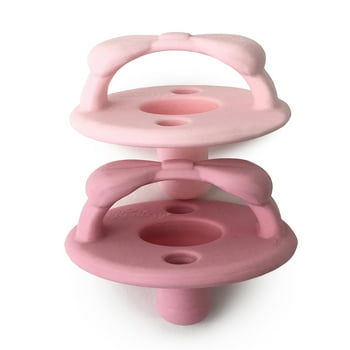 Itzy Ritzy Sweetie Soother Pacifier Set of 2 - Silicone with Collapsible Handle & Two Air Holes