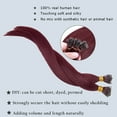 thumbnail image 4 of MY-LADY Micro Loop Hair Extensions Human Hair Human Hair Extensions Micro Beads Hair Extensions Real Hair Silky Straight 18" 50g Red, 4 of 8