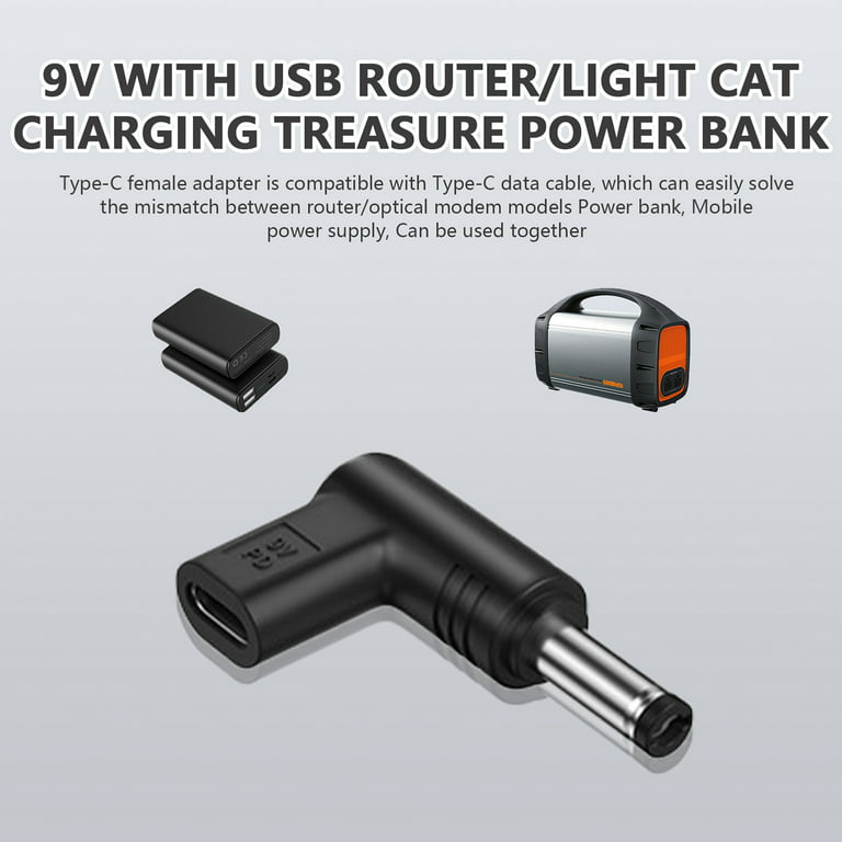 12V USB C Female To DC Male Power Connector Type C To Dc Jack Plug Charging  Adapter Converter for Router Power Bank 