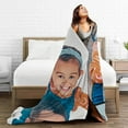 thumbnail image 3 of Friend Blanket-Personalised Photo Blanket, Custom Flannel Fleece Blanket, Customized Picture Gifts for ie on Christmas Birthday, Year, Thanksgiving Day (Collage-1, 32 in x 48 in), 3 of 6