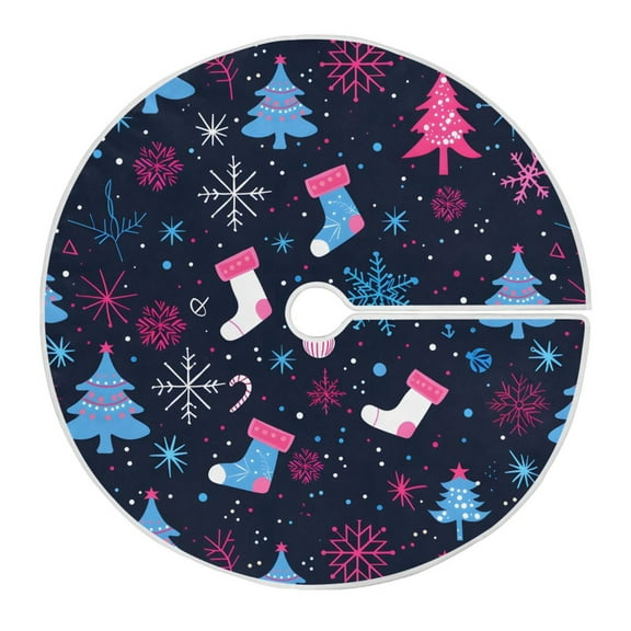 Ryvnso Christmas Tree Skirt Snowflake Christmas Xmas Tree Skirts Ornament Home Decorations 35.4"