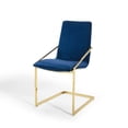 thumbnail image 5 of Side Dining Chair, Set of 2, Velvet, Metal Steel, Gold Blue Navy, Modern Contemporary Urban Design, Kitchen Room Cafe Bistro Restaurant Hospitality, 5 of 7
