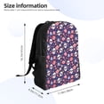 thumbnail image 4 of Haiem white Skull Flower Backpack - Stylish and Durable 15-inch Laptop Backpack with Waterproof Oxford Fabric, 4 of 8