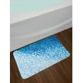 thumbnail image 2 of Modern Bath Mat, Geometrical Image with Mosaic Digital Vector Vivid Ombre Colored Image, Non-Slip Plush Mat Bathroom Kitchen Laundry Room Decor, 29.5 X 17.5 Inches, Dark Blue and White, Ambesonne, 2 of 2