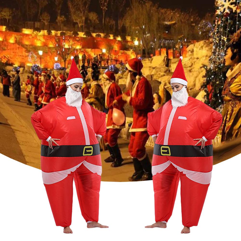 Cute Santa Claus Shaped Inflatable Costume Party Performance Cosplay Inflatable Suit Christmas