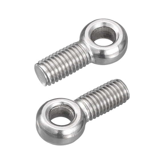 4Pcs M10 x 30mm Lifting Eye Bolts, 304 Stainless Steel Machinery Shoulder Swing Bolt Lifting Ring Eyebolt for Pipeline Gate Valves, Building Steel Pipe Fasteners, Silver