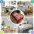 thumbnail image 4 of Merry Christmas Table Cover Waterproof Spillproof Tablecolths Table Covers Triangle Tree Gingerbread Man Table Cloths for Christmas Party Decorations Favors Rectangle,60x84inches, 4 of 5