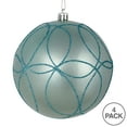 thumbnail image 4 of Vickerman 4.75" Baby Blue Candy Ornament with Circle Glitter Pattern, 4 per Bag, 4 of 4