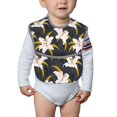 thumbnail image 6 of Hirioo Lilies Flowers for Baby Waterproof Pocket Bib Adjustable Closed for Babies Toddlers with Large Pocket 6-24Months, 6 of 8