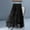 *Black, variant on ClodeEU Women's High Waisted Double Layer Tulle Midi Skirt with Floral Print, Romantic Mesh Skirt Beige,Womens Plus Free Size