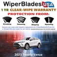 thumbnail image 2 of 2023 Toyota Venza Beam Wiper Blades Wipers w/1yr Warranty (Set of 2) (WiperBladesUSA), 2 of 5