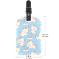 thumbnail image 6 of Square 2Pack PU Leather Unicorn Cruise Luggage Tag with Privacy Cover and Name ID Tag for Travel Handbags Backpacks Luggage Tags, 6 of 6