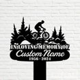 thumbnail image 4 of Handmadetneonsign Biker Metal With Stake, Bicycle Metal Name Sign Stake, Biker Metal Stake Decor, 4 of 5