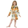 thumbnail image 6 of FORMRS Niños Bathrobe Unisex Hooded Robe Soft Plush Pajamas Sleepwear, Size 2-3T, Cartoon Plants, 6 of 7