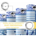 thumbnail image 6 of Ocean Archor Blackout Curtains for Bedroom/Living Room, Thermal Insulated Kitchen Curtains, Summer Rustic Nautical Coastal Beach Blue Stripes Grommet Darkening Window Treatment Drapes 42"x63"x2, 6 of 8