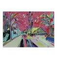 thumbnail image 1 of Fine Art Cutting Board, Funky Digital Paint Streets Sketch Style Unusual Trees Grunge Outside Urban Design, Decorative Tempered Glass Cutting and Serving Board, in 3 Sizes, by Ambesonne, 1 of 2