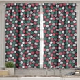 thumbnail image 2 of Ambesonne Grunge Valance & Curtain, Brushed Floral Design, 55"x36", Dark Taupe Sea Green, 2 of 6