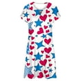 thumbnail image 4 of Viikei Plus Size Dresses Women Fashion,Women's Casual Loose Summer Printed Short Sleeved Dress White S, 4 of 5