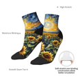 thumbnail image 4 of Bingfone Starry Sky Moon Sunflower Design Patterned Men's Women's Casual Cotton Socks, 4 of 5