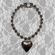 thumbnail image 2 of Collar hipérbole punk de moda con colgante de corazón de amor grande para mujer, 2 of 5