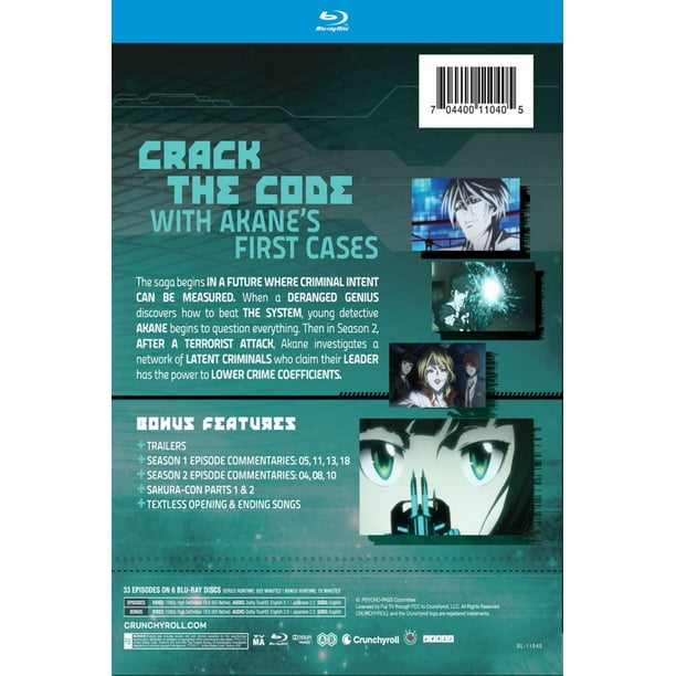 Psycho-Pass Season 1 and 2 (Blu-ray) Walmart Exclusive Crunchyroll
