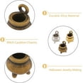 thumbnail image 6 of 30Pcs 3 Colors Small Cneser Charms Tibetan Style Witch Cauldron Cube Charms Antique Bronze Silver Gold Mini Censer Pendants Alloy Charms for Jewelry Making Hole: 1.8mm, 6 of 8