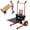 color, variant on golytefs Hydraulic Material Lift Pallet Truck with Adjustable Forks Small Manual Hydraulic Lifting Stacker Straight Wheel Truck Suitable for Supermarket Warehouse And Household