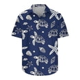 thumbnail image 5 of SGFCWSX Mens Hawaiian Shirt Printed Short Sleeve Button Up Casual Tropical Beach Shirt for Summer Vacation Blue Size XL, 5 of 7