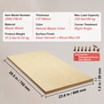 thumbnail image 5 of KFFKFF Maple Wood Desk Surface, Supports 330 lb, Dimensions 29.5" x 23.6" x 1.5", Rectangular Top for Electric Adjustable Height Desk Frame, Universal Single-Piece Desktop for Home & Office Desks, 5 of 9